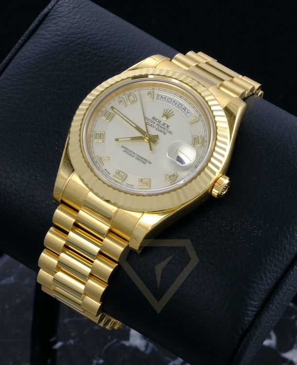 Rolex Day Date II 41mm Yellow Gold President Ivory 218238