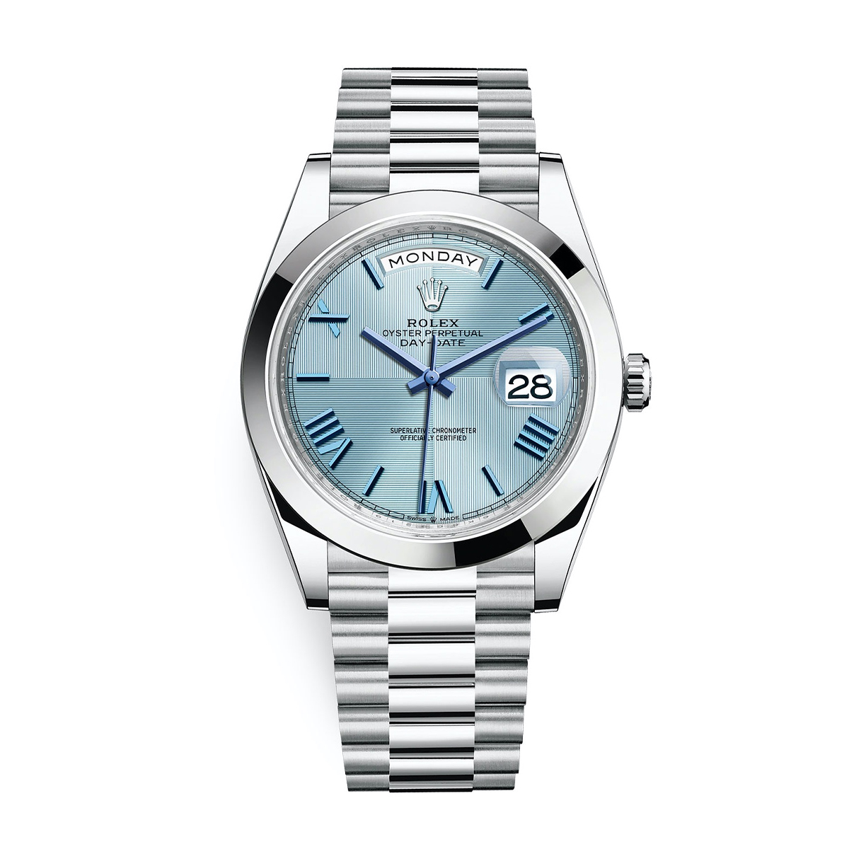 Day date platinum ice blue hotsell